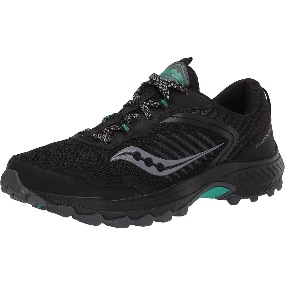 Saucony Womens Excursion Tr15 Trail Running Shoe Black/Jade