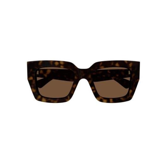Bottega Veneta BV1212S 002 Havana/brown Square Women`s Sunglasses