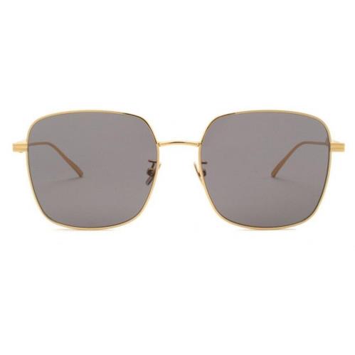 Bottega Veneta BV1082SK 001 Gold/grey Square Women`s Sunglasses