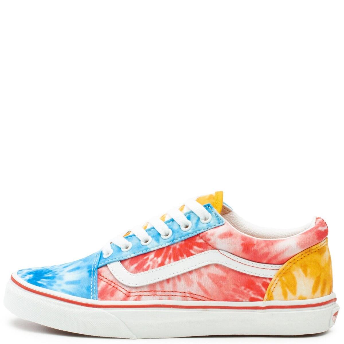 Vans Old Skool VN0A5EE6ABO Unisex Kid`s Tie Dye Block Multicolor Shoes NR1031