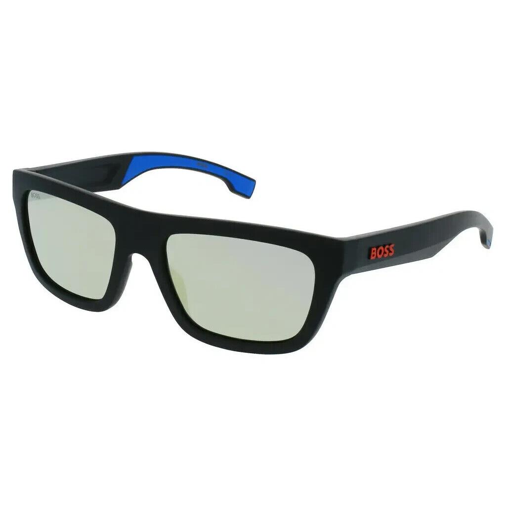 Hugo Boss World Cup Sunglasses B1450S 0VKDC Matte Black/blue 57mm