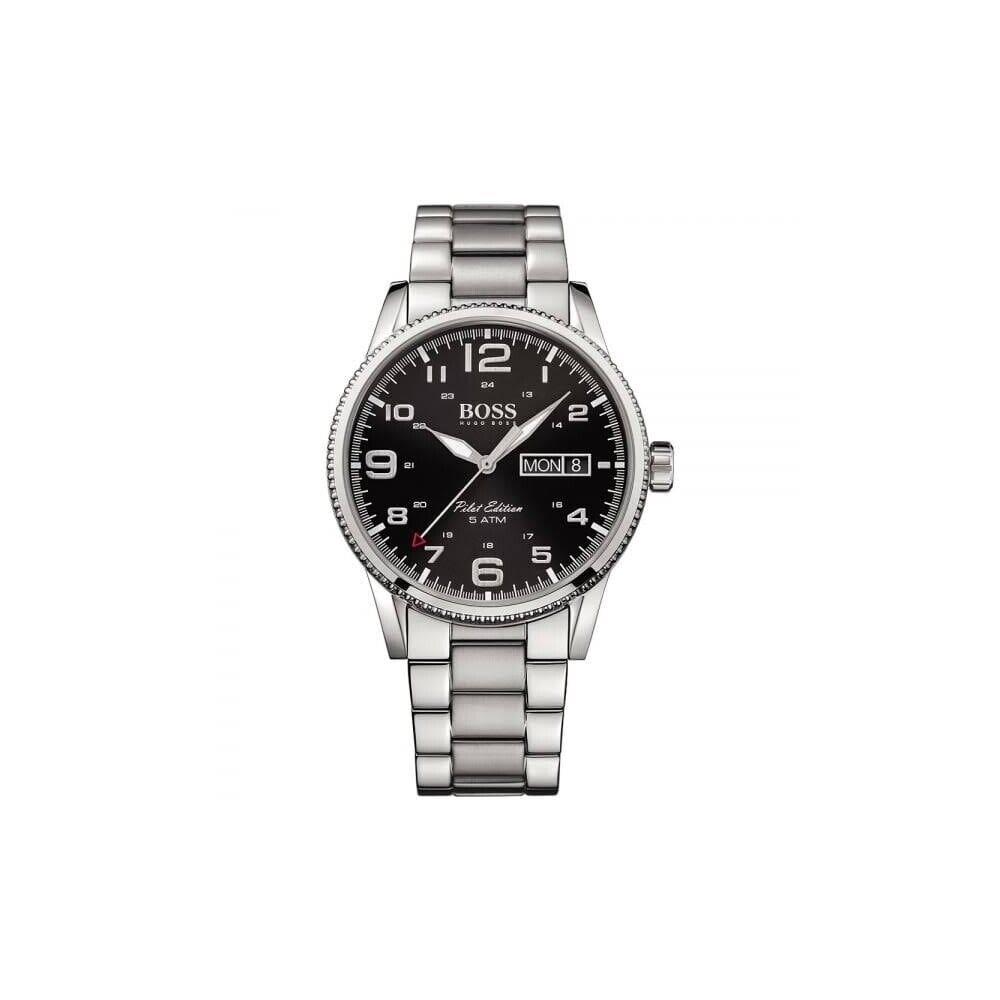 Hugo Boss Pilot Vintage Stainless Steel Men`s Watch - 1513327