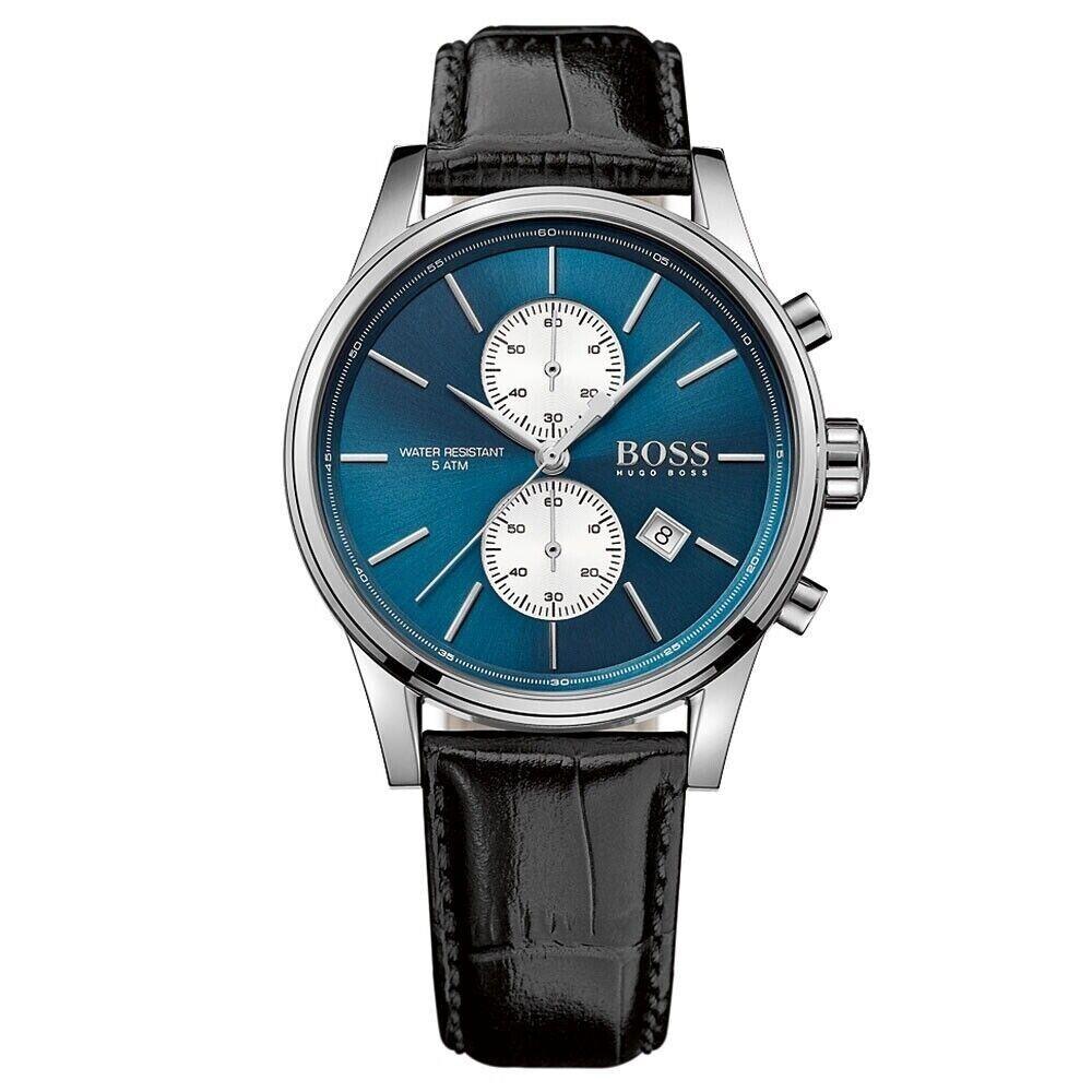 Hugo Boss Men`s 1513283 Jet Chronograph Black Leather Watch