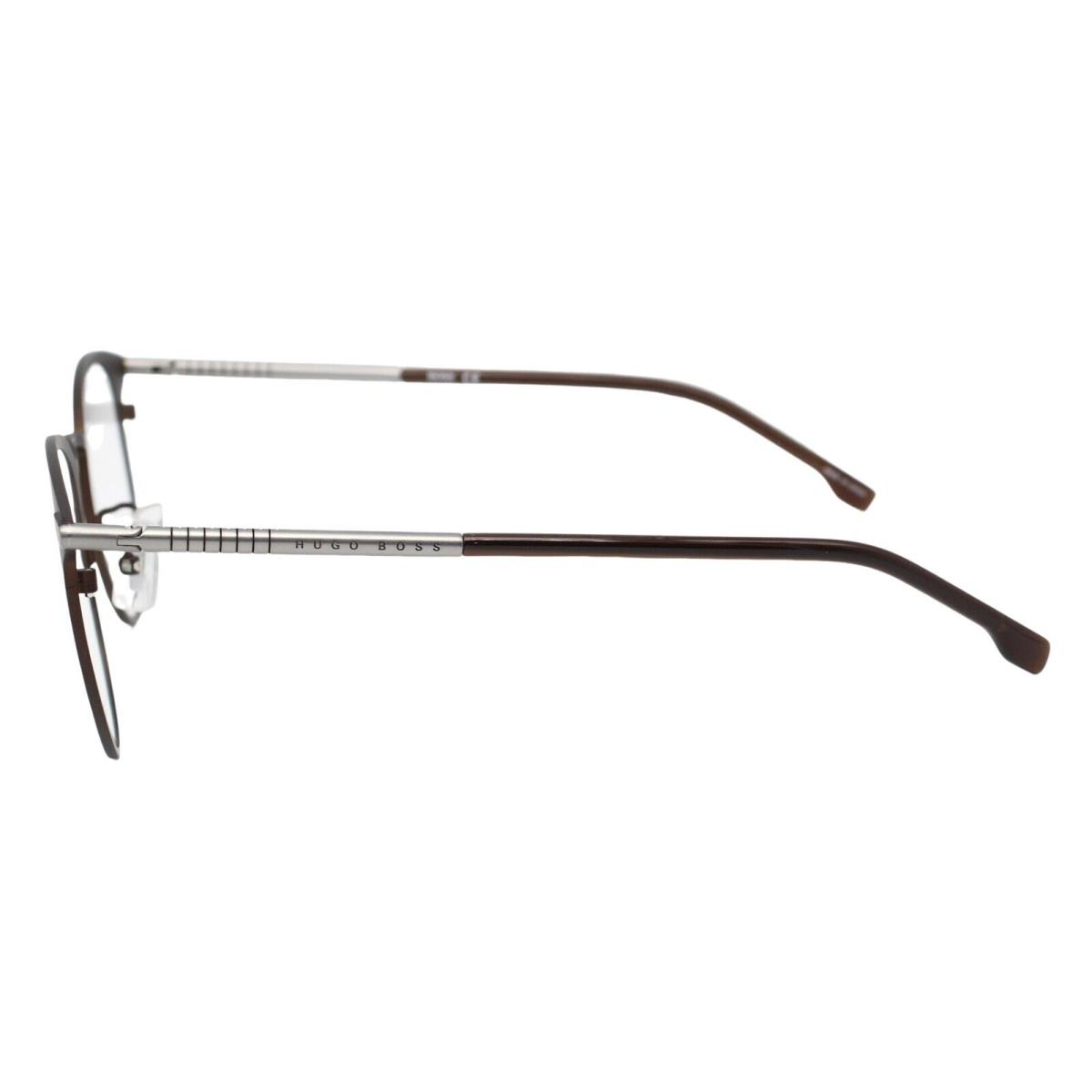 Hugo Boss 1070 4IN Matte Brown Silver Men`s Titanium Eyeglasses 51-22-145 W/case - Silver, Frame: Matte Brown