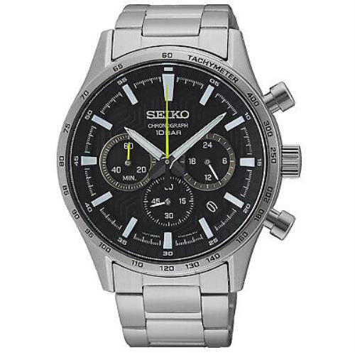 Seiko Men`s Classic Black Dial Watch - SSB413P1