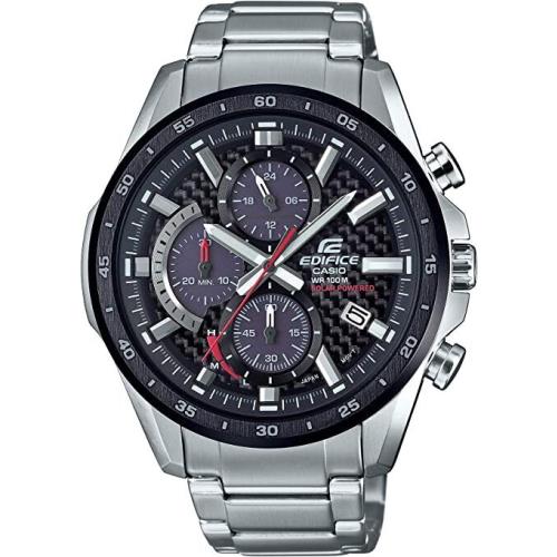 Casio Edifice EQS900DB-1A Chronograph Solar Power Stainless Steel Men`s Watch