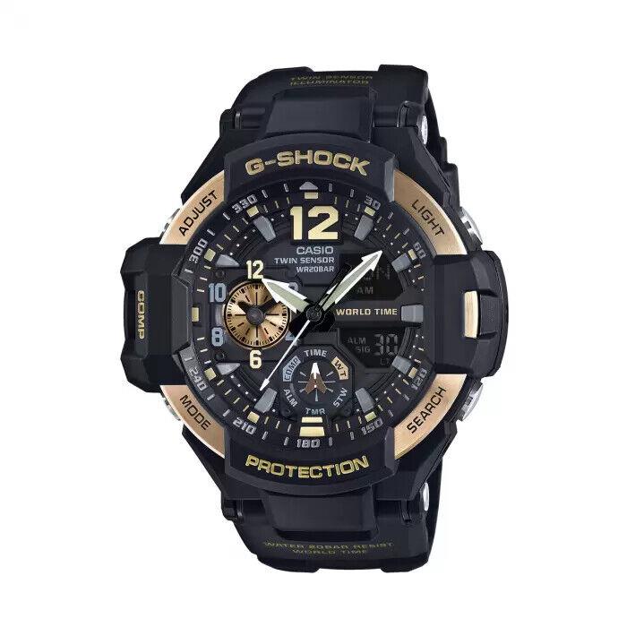 Casio G-shock GA1000-9G Gravitymaster Men`s Watch Black/gold