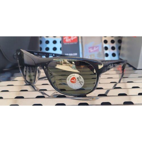 Ray Ban RB4351 60399A 59 Sunglasses Black w/59mm Classic Green G15 Polarized