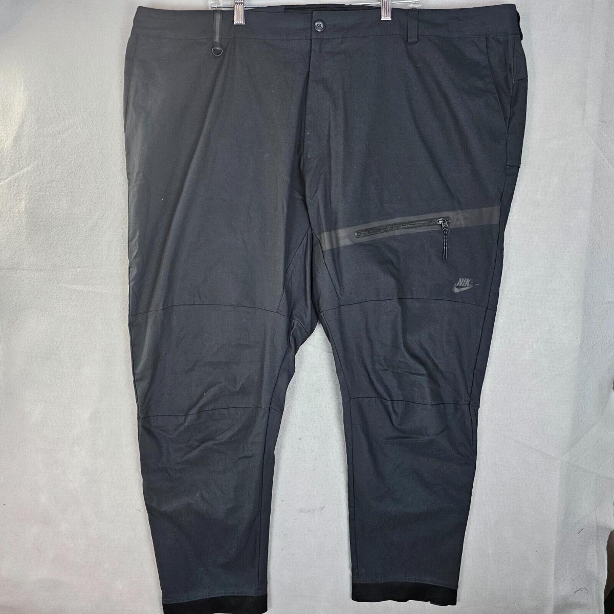 Nike Sportswear Tech Woven Pants Mens Size 50 Black Cargo Zipper Pocket