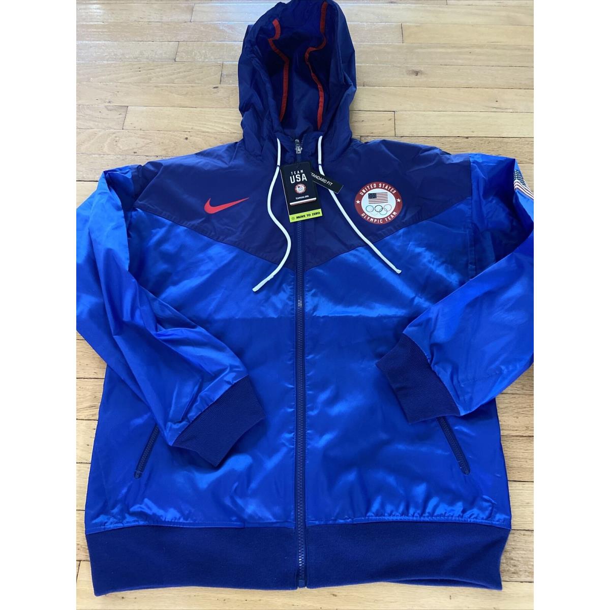 Nike Sportswear Team Usa Windrunner Blue Olympic Jacket CK5813-455 Size M Men s