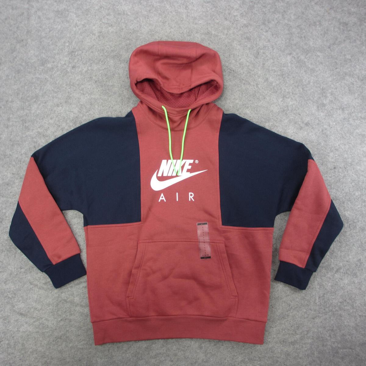 Nike Air Get Over Your Fear Of Heights Hoodie Size L Red Hooded Sweatshirt