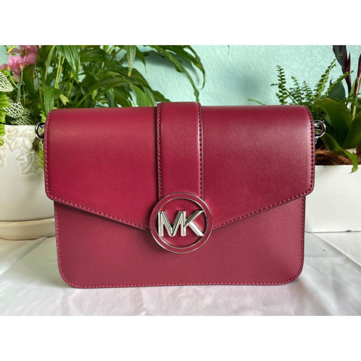 Michael Kors Carmen Medium Mulberry Saffiano Leather Shoulder/crossbody Bag