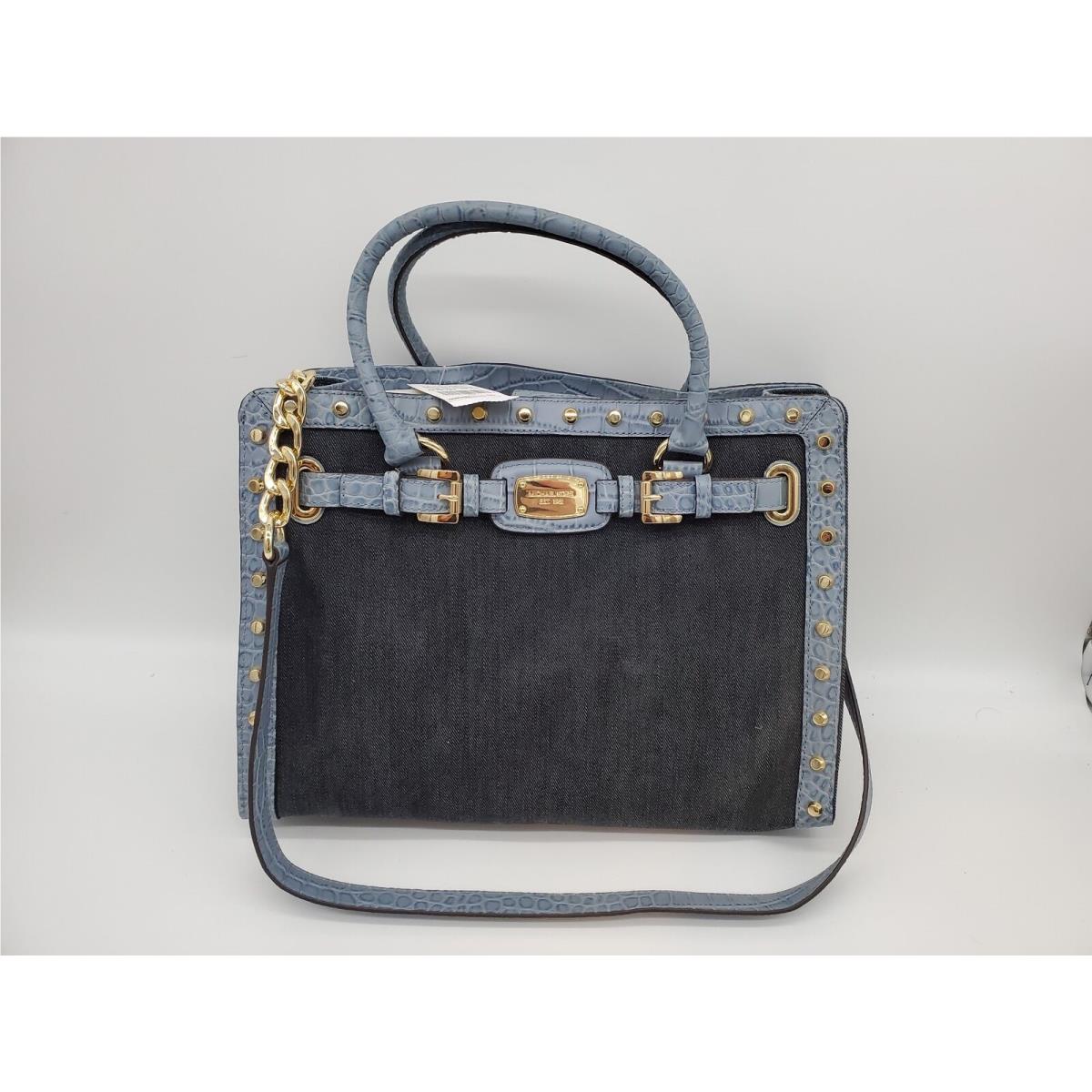 Michael Kors Hamilton Studded Tote Bag - Dark Denim