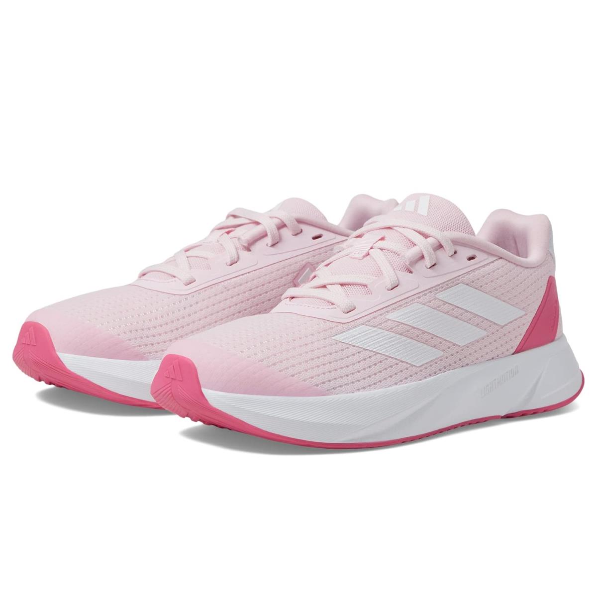 Girl`s Sneakers Athletic Shoes Adidas Kids Duramo SL Little Kid/big Kid Clear Pink/Footwear White/Pink Fusion