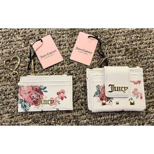 Juicy Couture Wallet/card Case Gift Set Color - Vintage Rose White