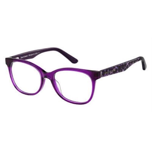 Juicy Couture 302 Eyeglasses Women 0B3V Violet Rectangle 50mm