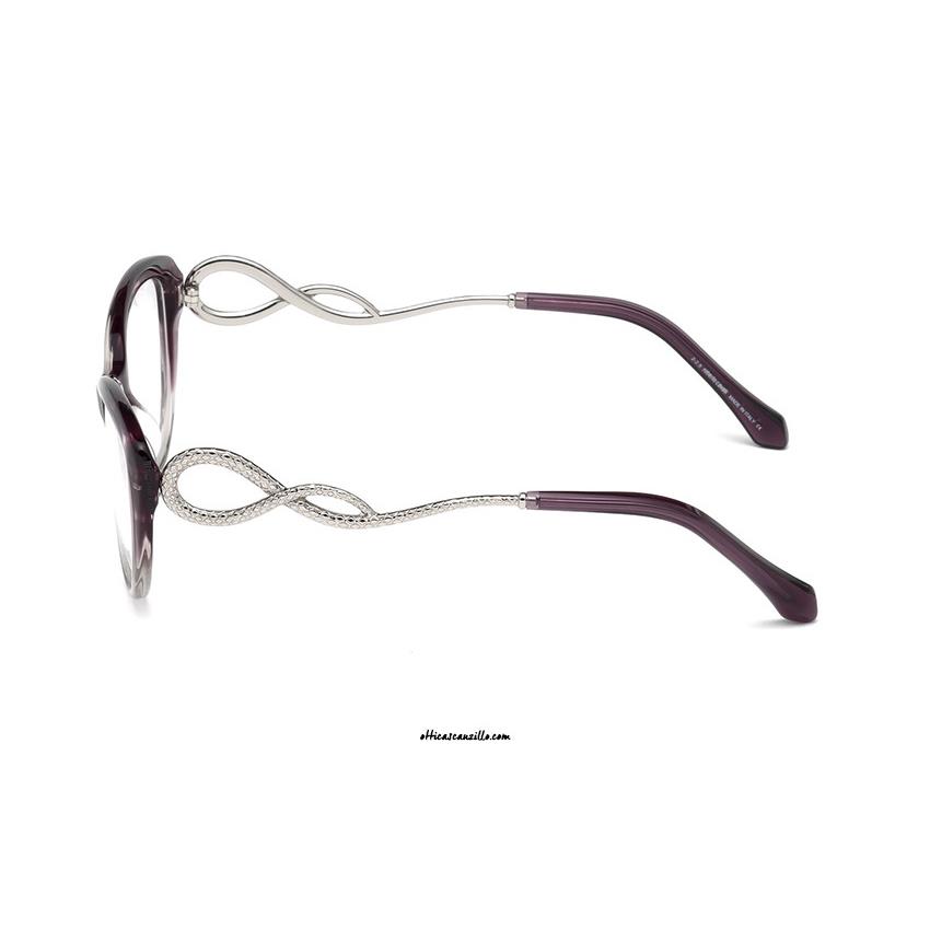 Roberto Cavalli Argentario RC 5009 083 Purple Eyeglasses Frame 54-16-140 Cat Eye - Black 001, Frame: 083 Purple, Lens: Clear