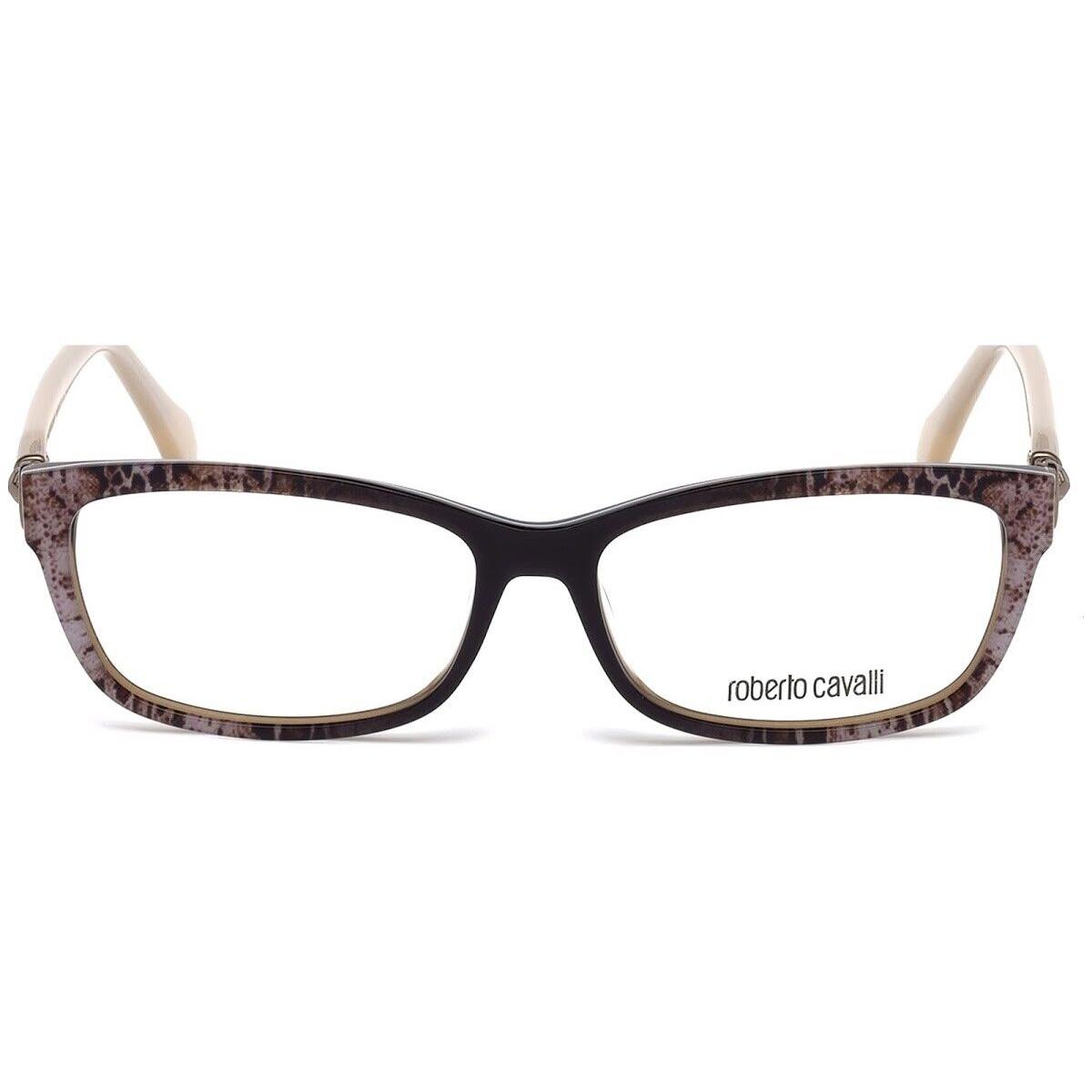 Roberto Cavalli Aulla RC5012 050 Brown Cheetah Optical Eyeglasses 54-14-130