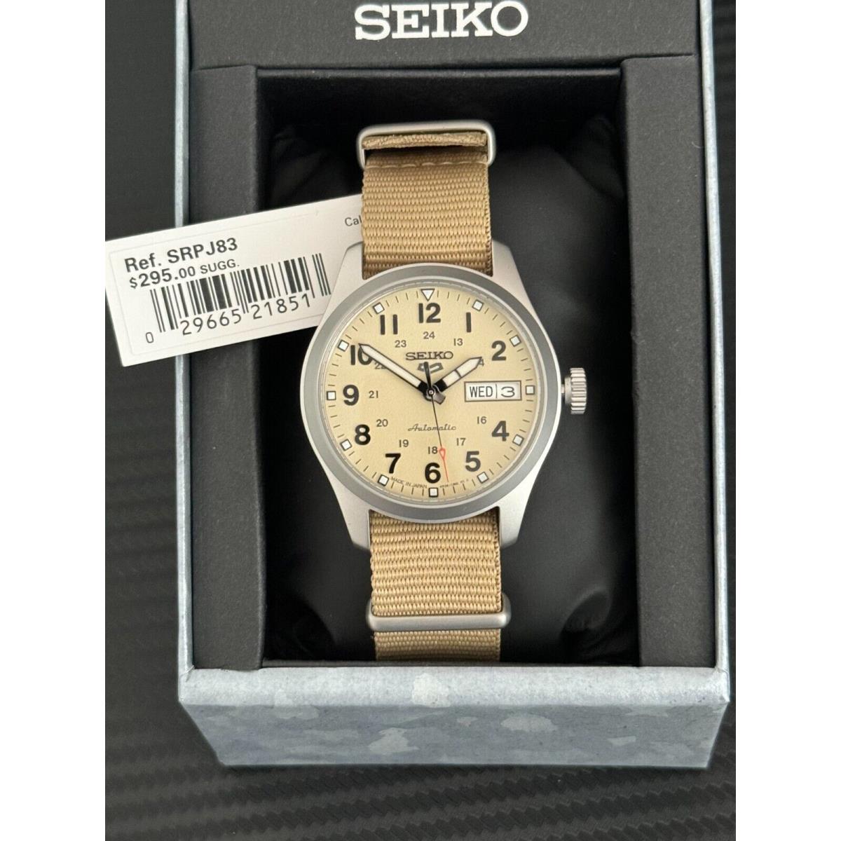 Seiko 5 Sports Vintage Field/aviator Automatic Manual Wind Japan SRPJ83-NEW