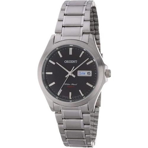 Orient Contemporary Black Dial Silver Tone Unisex Watch FUG0Q004B6