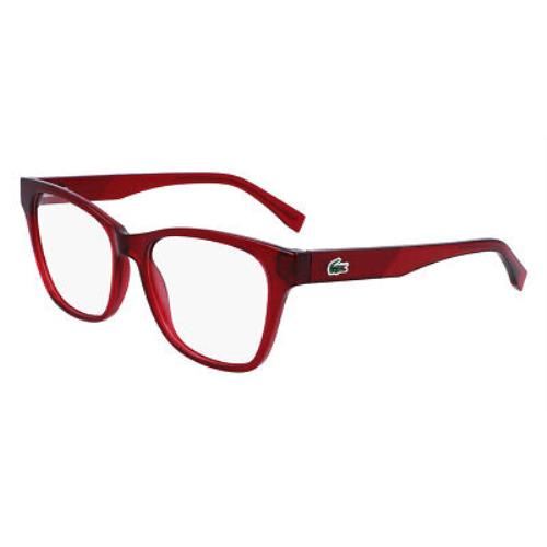 Lacoste L2920 Eyeglasses Women Red Square 54mm