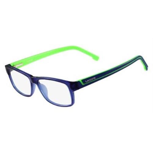 Lacoste L2707 Eyeglasses RX Men Blue / Green Rectangle 53mm
