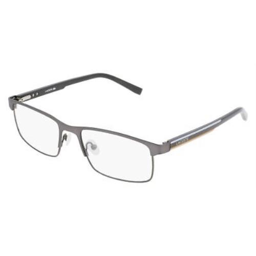 Lacoste L2271 Eyeglasses RX Men Gunmetal Rectangle 54mm