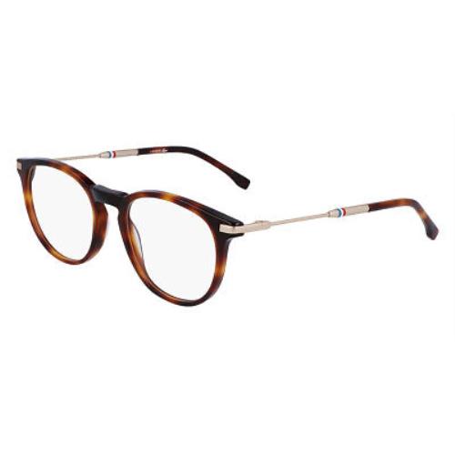 Lacoste L2918 Eyeglasses Men Havana Wayfarer 51mm