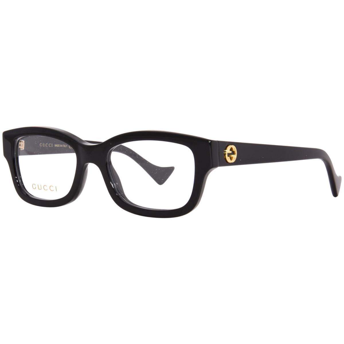 Gucci GG1259O 001 Eyeglasses Frame Women`s Black Full Rim Rectangle Shape 49mm