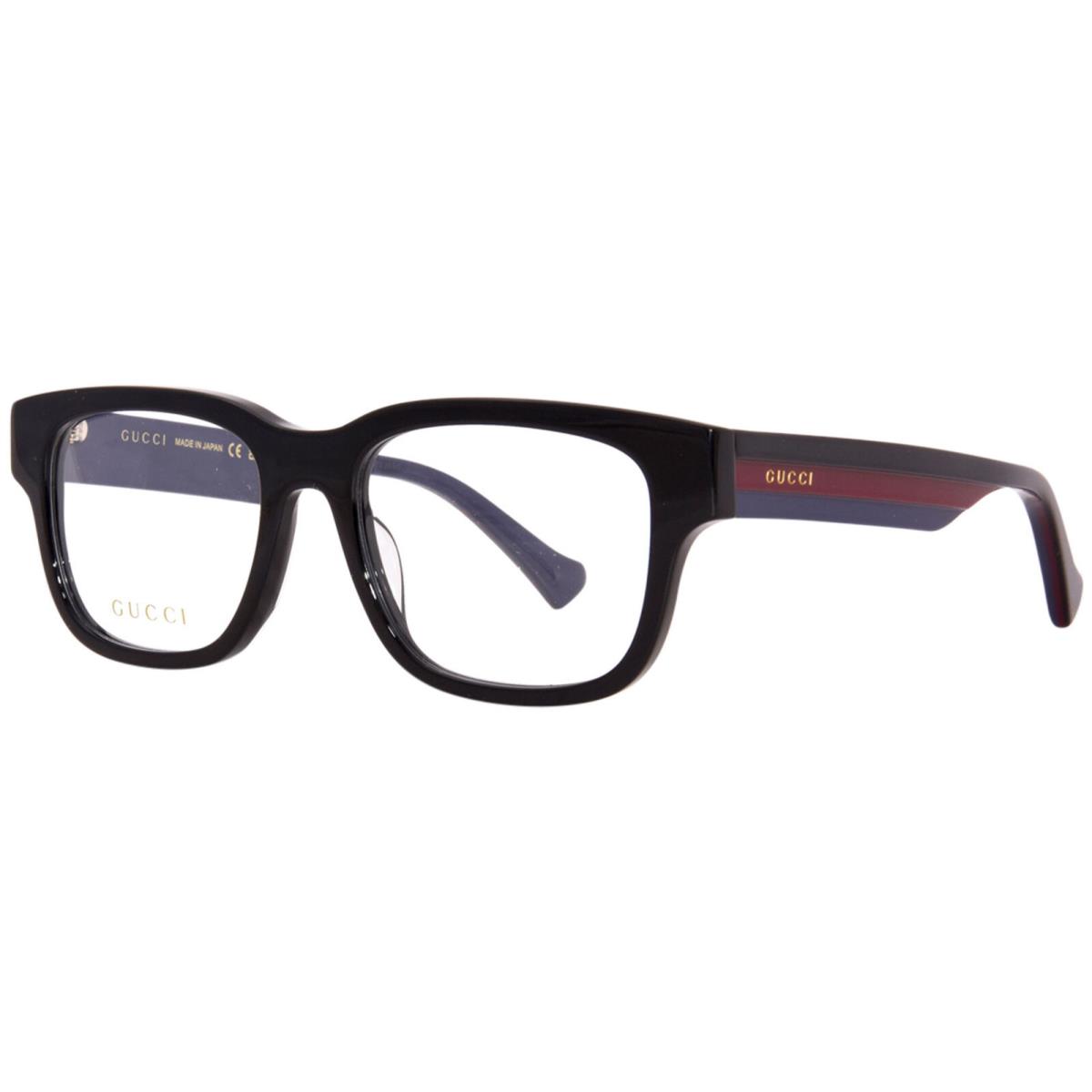 Gucci GG1303O 003 Eyeglasses Frame Men`s Black/red/blue Full Rim 54mm