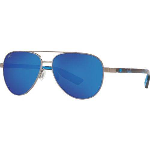 6S4002-19 Mens Costa Peli Polarized Sunglasses - Gray Frame, Blue Lens