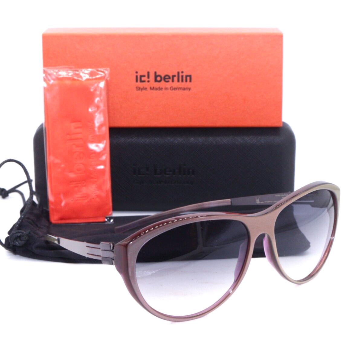 IC Berlin Superfluid Aubergine/grey Gradient Lens Authentc Sunglasses 59-16