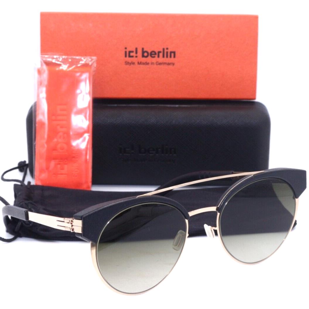 IC Berlin Skyline Rose Gold Black Gradient Frame Sunglasses 51-21