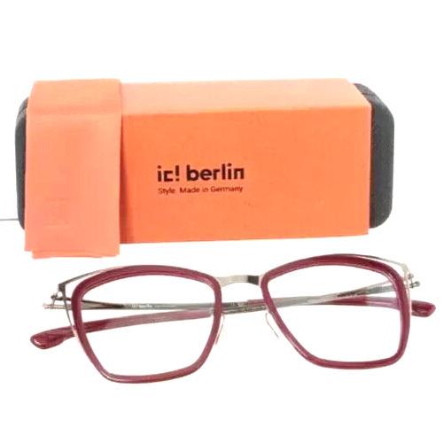 IC Berlin Louisa Shiny Bronze Burgundy Eyeglasses Frame 47-19