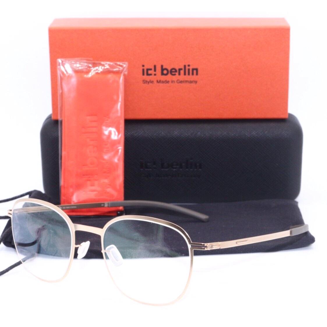 IC Berlin Vorias Rose Gold Matt Brown Designer Eyeglasses 48-22