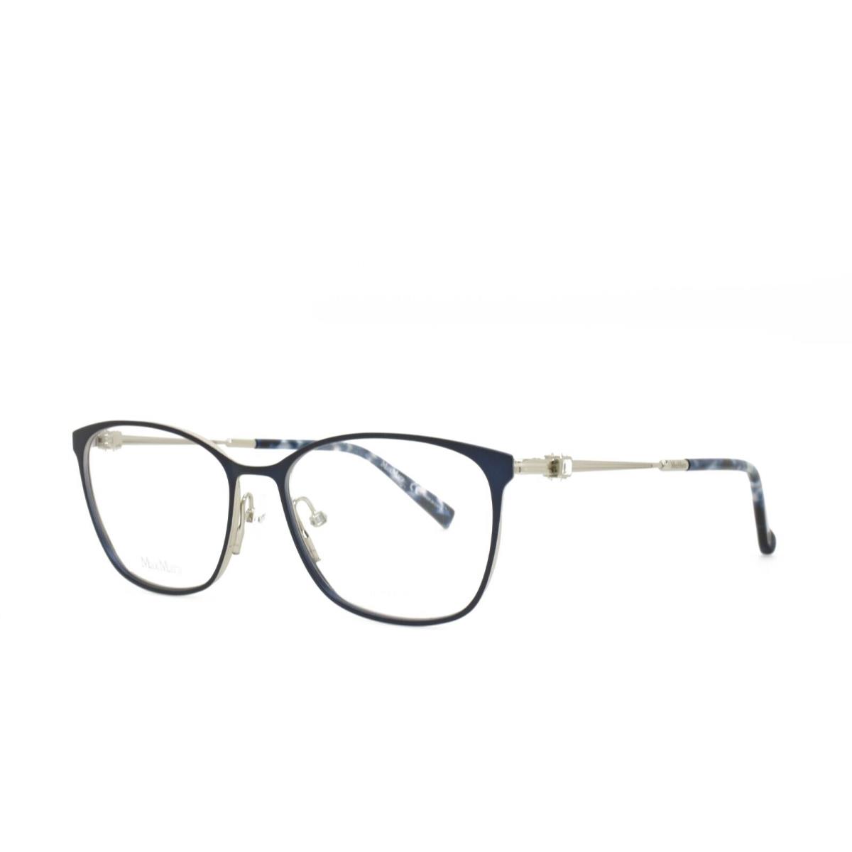 Max Mara 1355 Fll 52-16-140 Matte Blue Silver Eyeglasses
