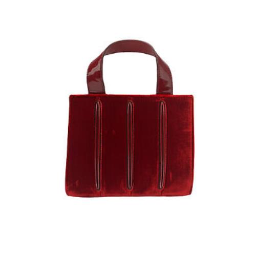 Max Mara Women`s Rubino Wh17XXS Embellished Strap Velvet Whitney Mini Bag