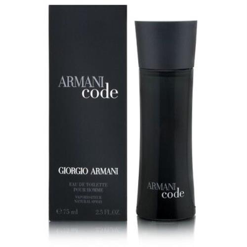 Giorgio Armani Armani Code Men Cologne Eau De Toilette 2.5 oz 75 ml Edt Spray