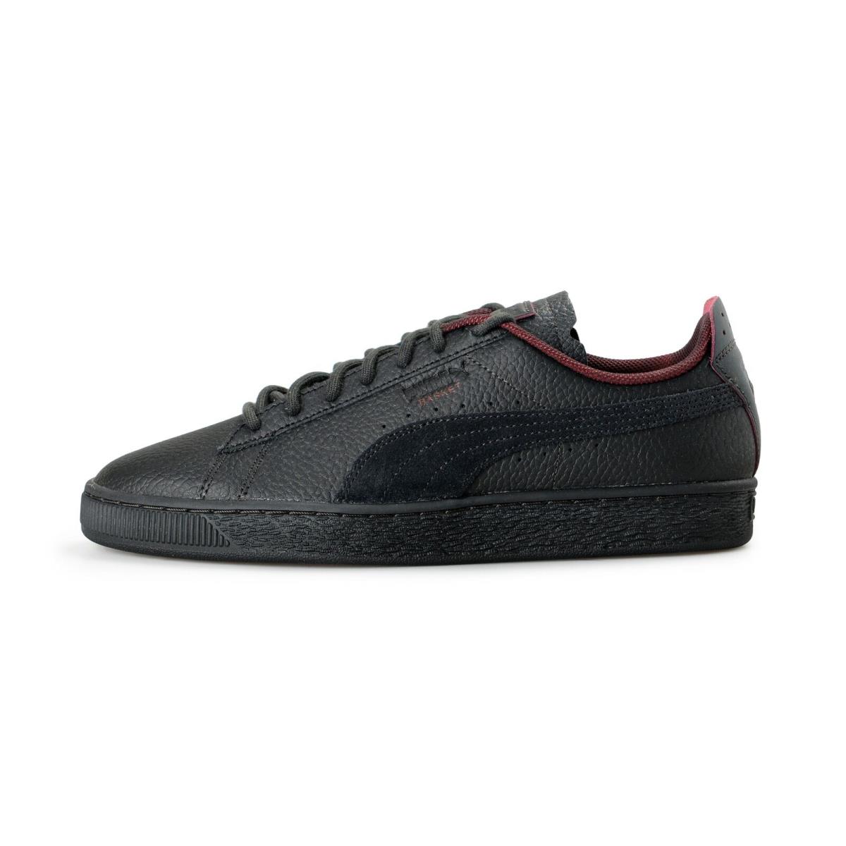 Puma X Scuderia Ferrari SF Basket LS Moonless Night Leather Sneakers Shoes - Black/Blue