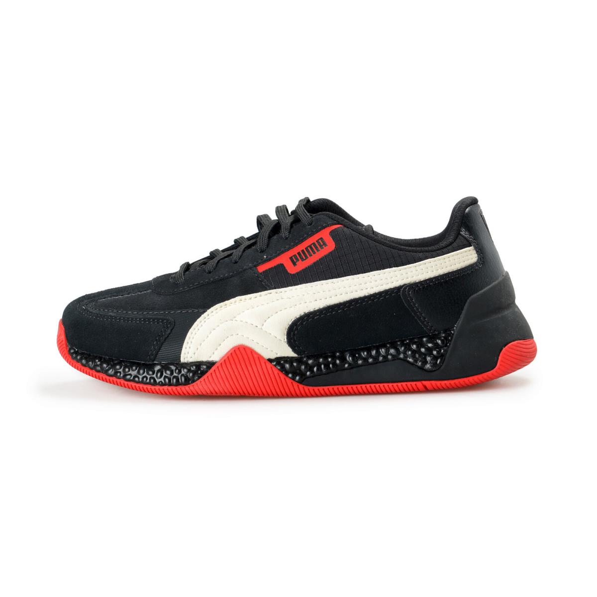 Puma X Scuderia Ferrari SF Speed Hybrid LS Leather Suede Sneakers Shoes - Red/White/Black