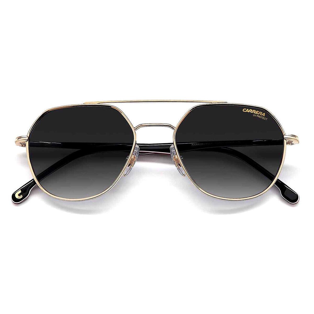 Carrera 303/S Sunglasses Gold Striped Black Gray Shaded 53
