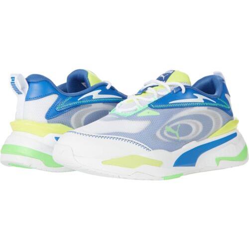 Puma Rs-fast Paradise Running Shoes White/star Sapphire/yellow Men`s Size 9.5
