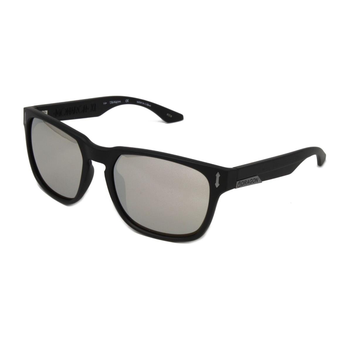 Dragon Sunglasses Men`s Square Frame Monarch XL LL Ion 017 Matte Black 58mm