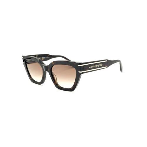 Alexander Mcqueen AM0398S Sunglasses 002 Dark Tortoise/brown Gradient