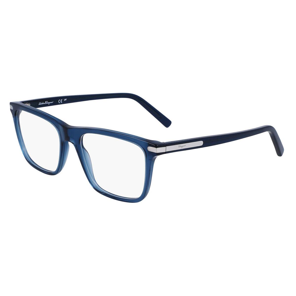 Salvatore Ferragamo SF2959 Eyeglasses Crystal Navy Blue 55mm