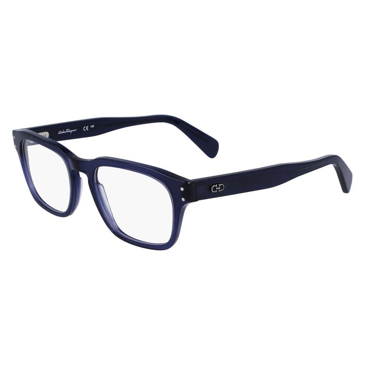 Salvatore Ferragamo SF2958 Eyeglasses Crystal Navy 52mm