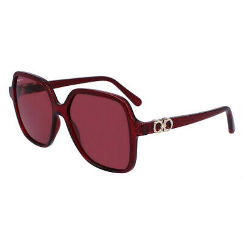 Salvatore Ferragamo SF1083S Sunglasses Transparent Burgundy 57mm