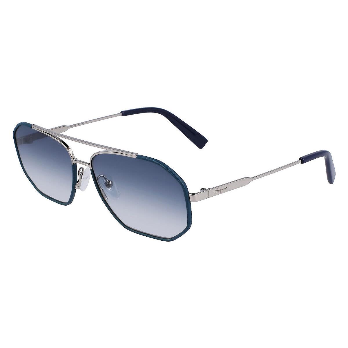 Salvatore Ferragamo SF303SL Sunglasses Silver/octane Blue 60