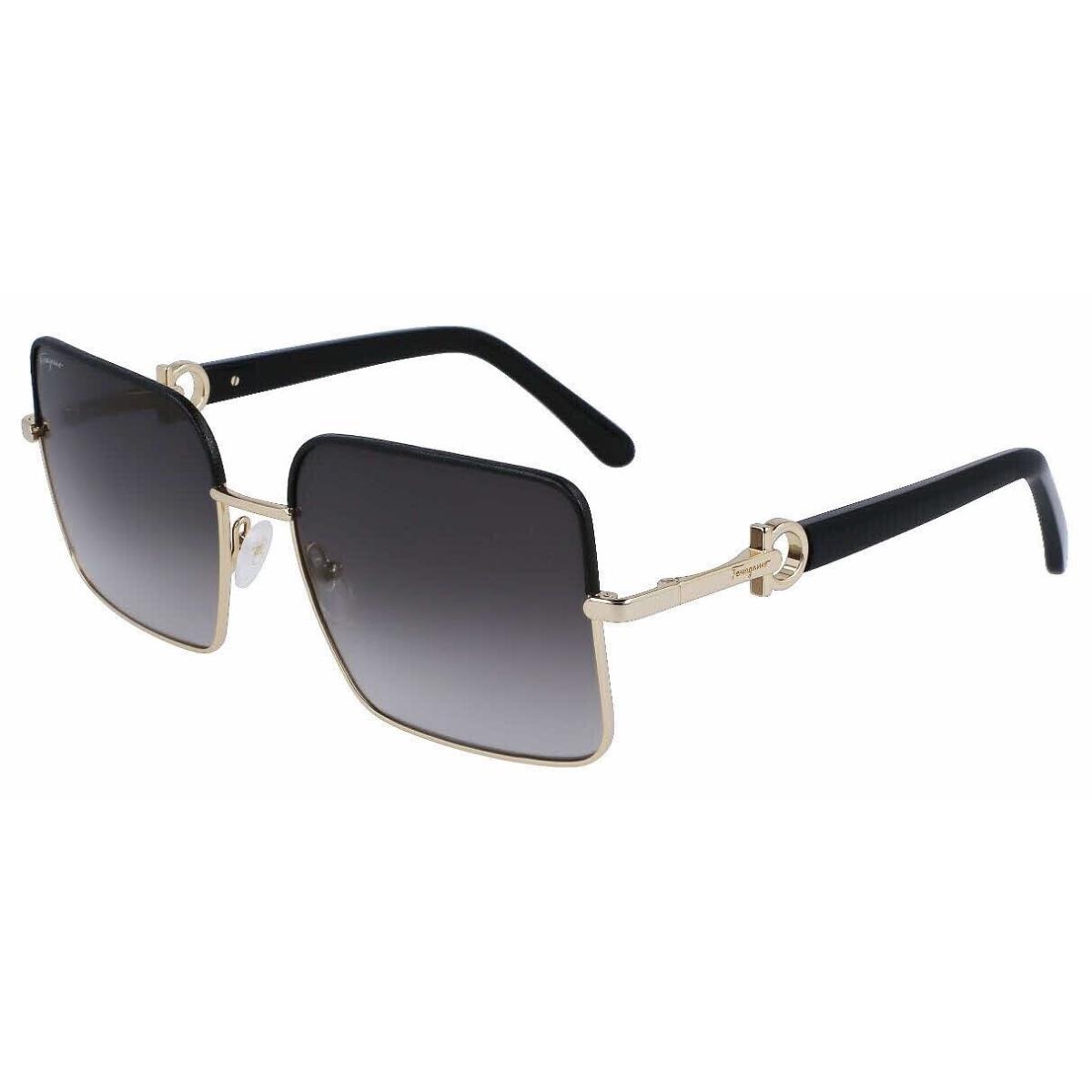 and Authwentic Salvatore Ferragamo SF302SL 703 Gold/black Square 60 18 140