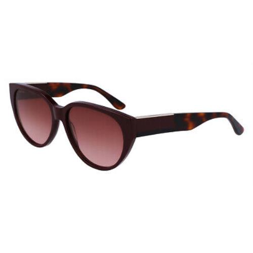 Lacoste L985S Sunglasses Women Dark Red Cat Eye 59mm